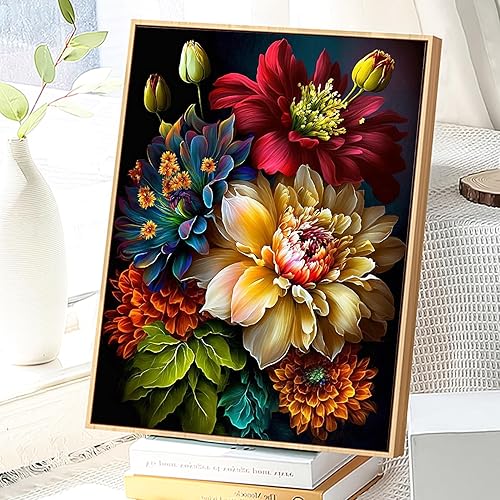 Miniatura 4 de JATOK Moon Dolphine - Kits de pintura de diamantes grandes para adultos (27.6 x 15.7 pulgadas) DIY 5D Broca redonda completa de diamantes de