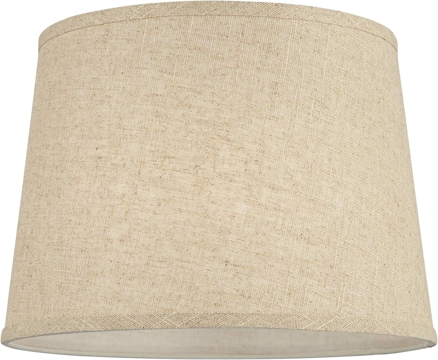 Set of 2 Hardback Drum Lamp Shade (Pre-Assembled) s Burlap Linen Medium 11" Top x 13" Bottom x 9.5" High (Spider) - Springcrest