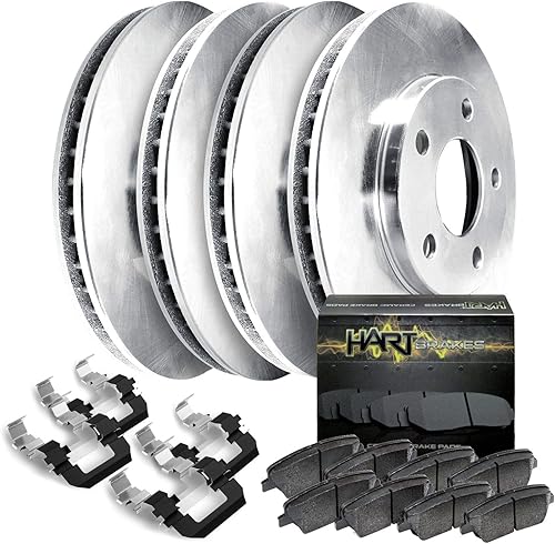 Hart Brakes Kit de frenos y rotores traseros delanteros  Pastillas de freno delanteras y traseras Rotores y pastillas de freno Pastillas y rotores