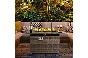 Aoxun Propane Fire Pit Table Outdoor