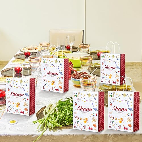 Miniatura 3 de Sinmoe 18 bolsas de fiesta de Rosh Hashanah, bolsas de regalo de fiesta de Año Nuevo judío, bolsas de regalo de fiesta Shana Tova, bolsas de regalo,