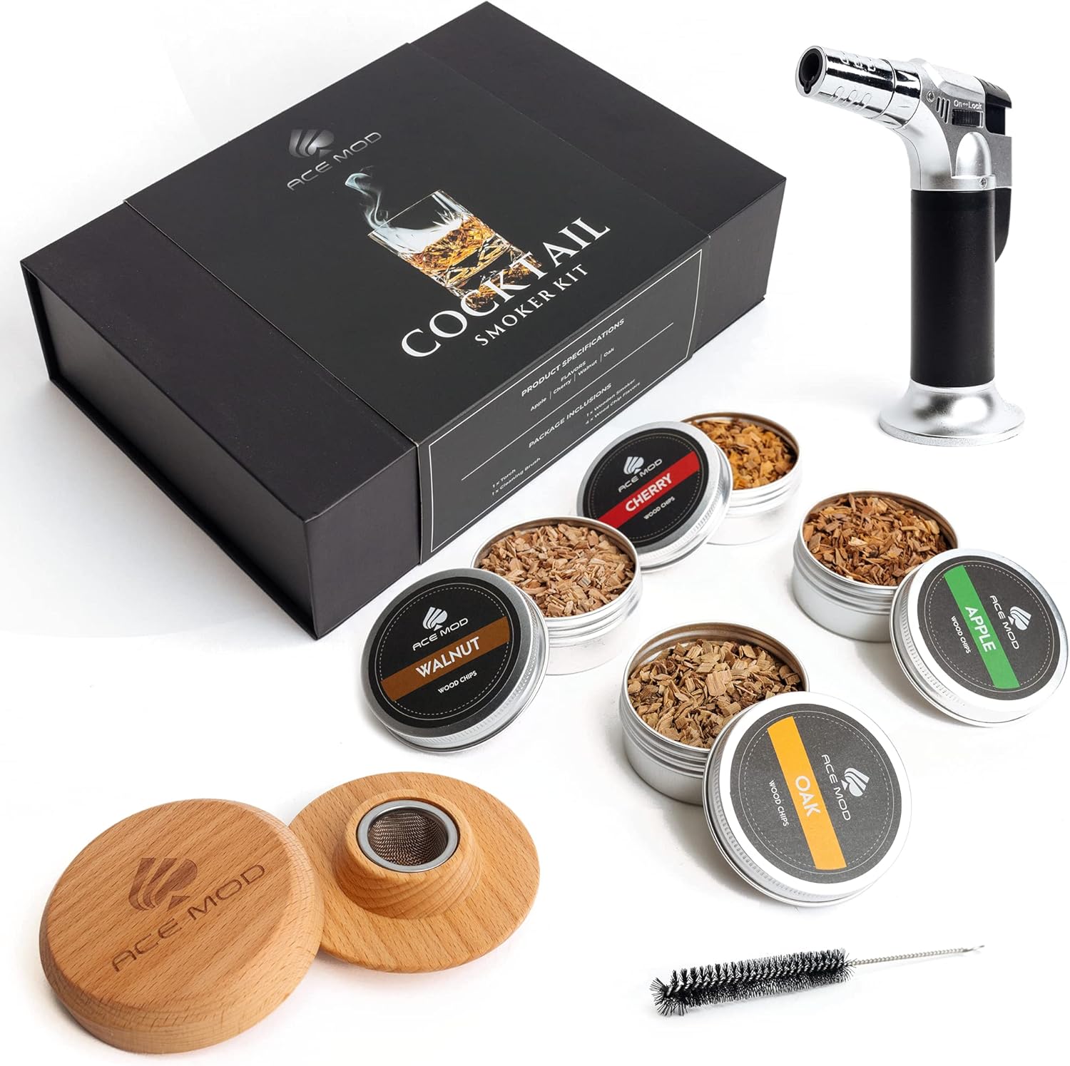 ACE MOD Cocktail Smoker Kit with Torch in Gift Box