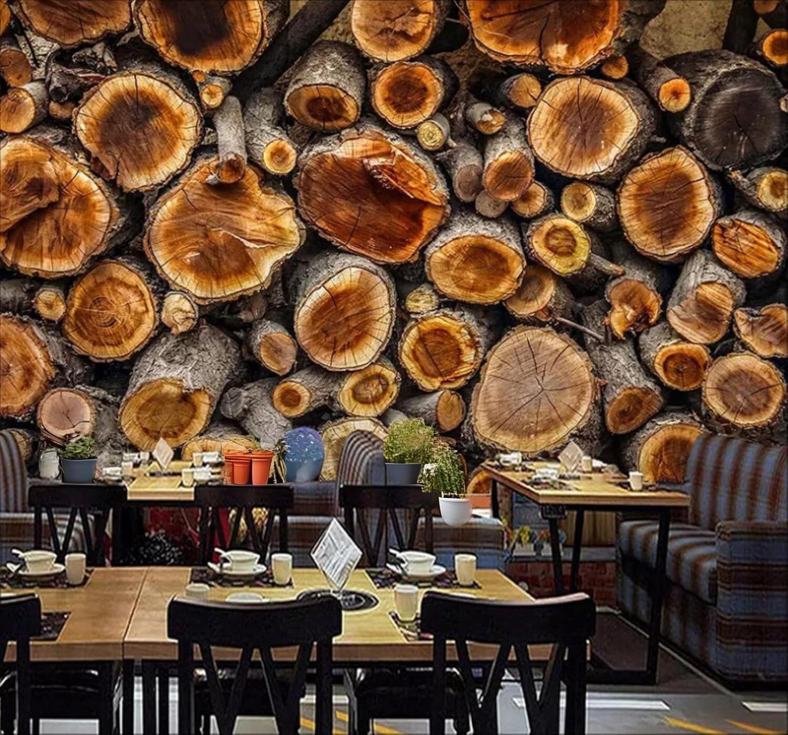 XLMING Vintage Three Dimensional Wooden Growth Rings Wood Grain Unique 3D Wallpaper Luxury Home Dining Decor Paste Sofa Living Room The Wall for Bedroom Mural-300cm×210cm