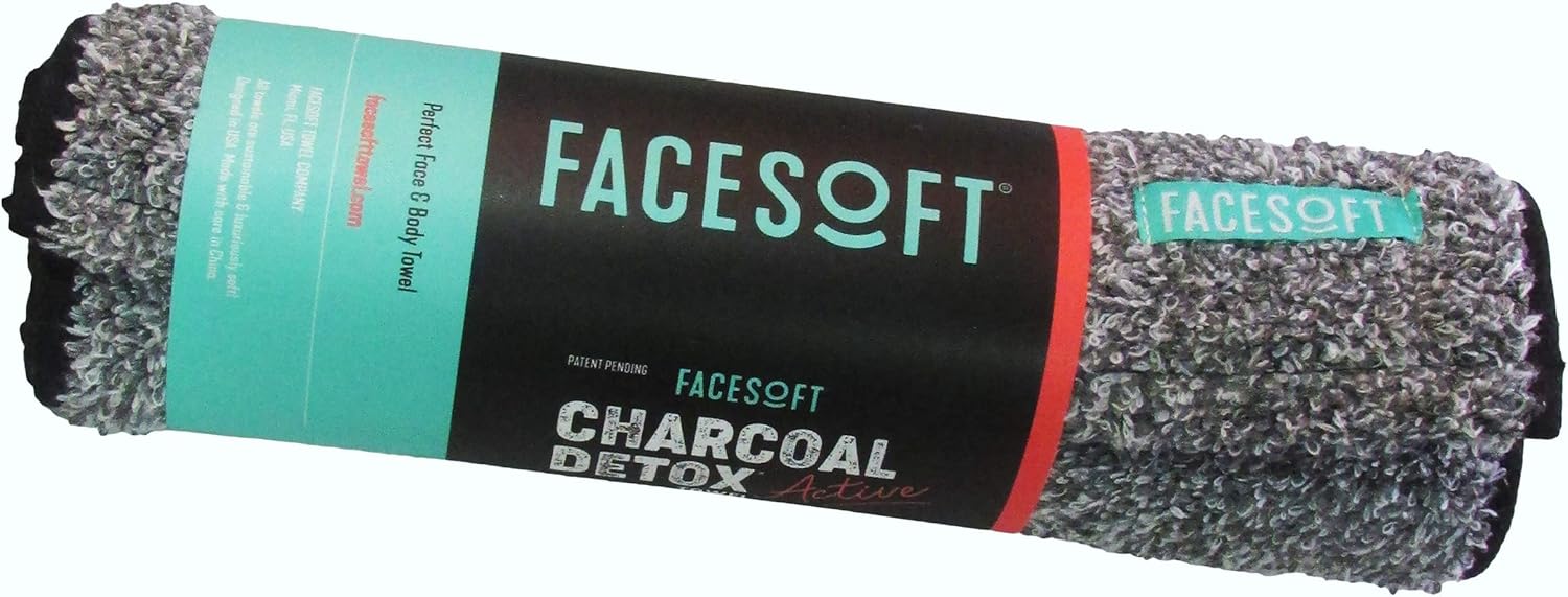 FACESOFT Activated Charcoal | Personal Yoga Sweat Towel: Naturally Infused | Detox Your Skin | Free of Harmful MicroFibers : Sports & Outdoors
