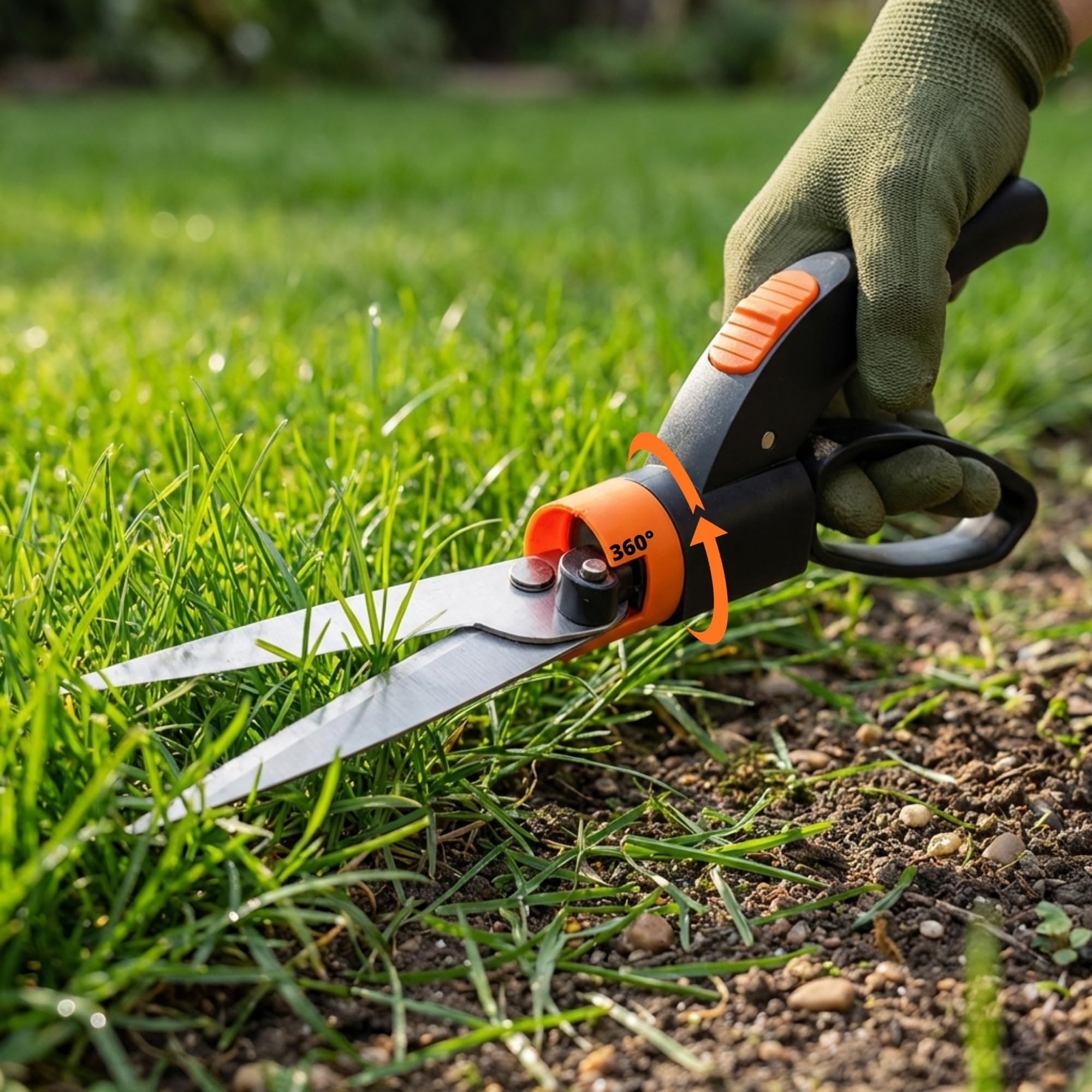 Kraft Seeds Grass Shear 360 Degree Garden Grass Cutter Tools and Plant Cutting Scissors for Precise Lawn Edging and Garden Cutter for Precise Trimming and Border Shaping-image-39