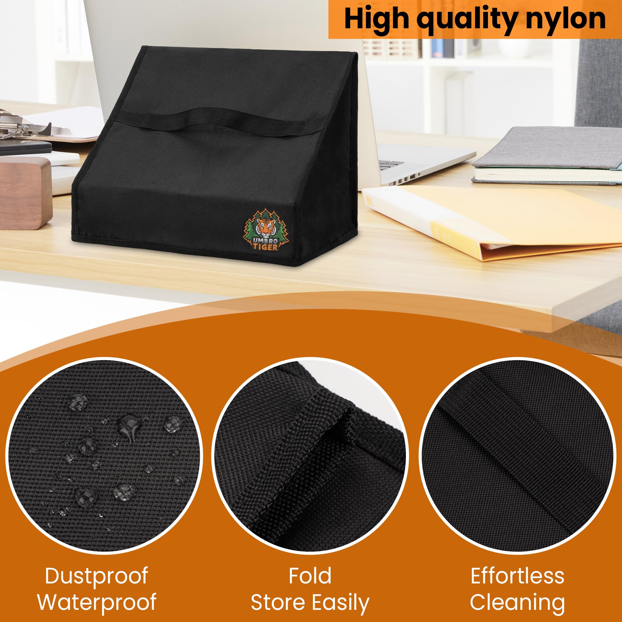 Funda antipolvo para escáner Epson FastFoto FF-680W/DS-530 II/770 II/970, impermeable, antiestática, a prueba de polvo, plegable con asa (tela Oxford 300D) para oficina y hogar