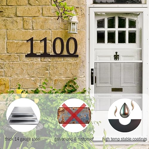 Miniatura 2 de Personalized Metal Horizontal House Numbers for Outside, Address Numbers,Address Sign for Outside, Horizontal Large Address Plaque, Address Signs
