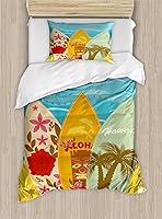 Vista 165 de Ambesonne Juego de funda de edredón de pesca, lubina de boca grande atrapando un bocado en espray de agua, imagen salvaje, juego de cama decorativo