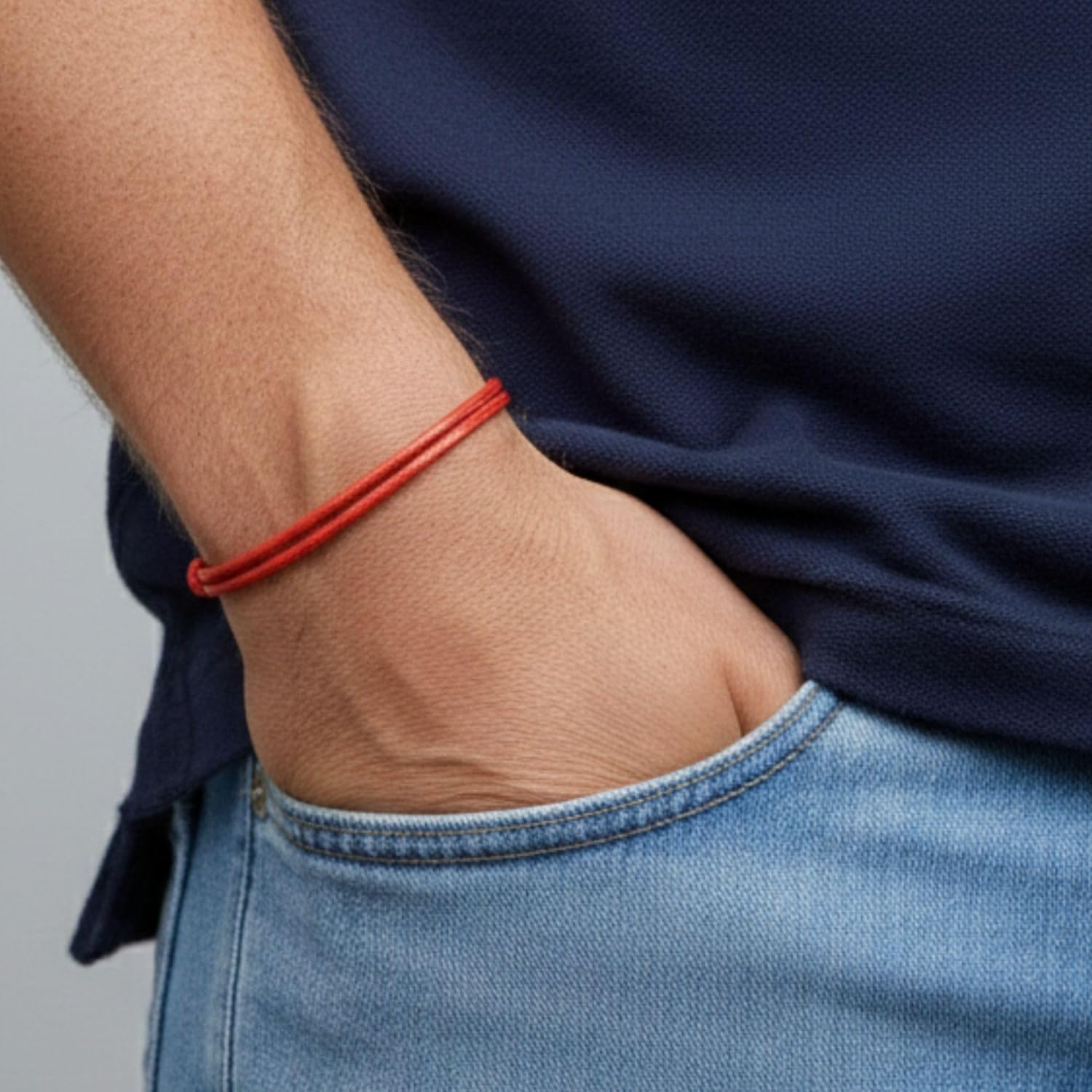 Luck Strings Adjustable Red String Blessing Bracelet - Symbol of Protection, Love, and Blessings | Durable, Waterproof Cord with Leather-Like Finish - Image 4