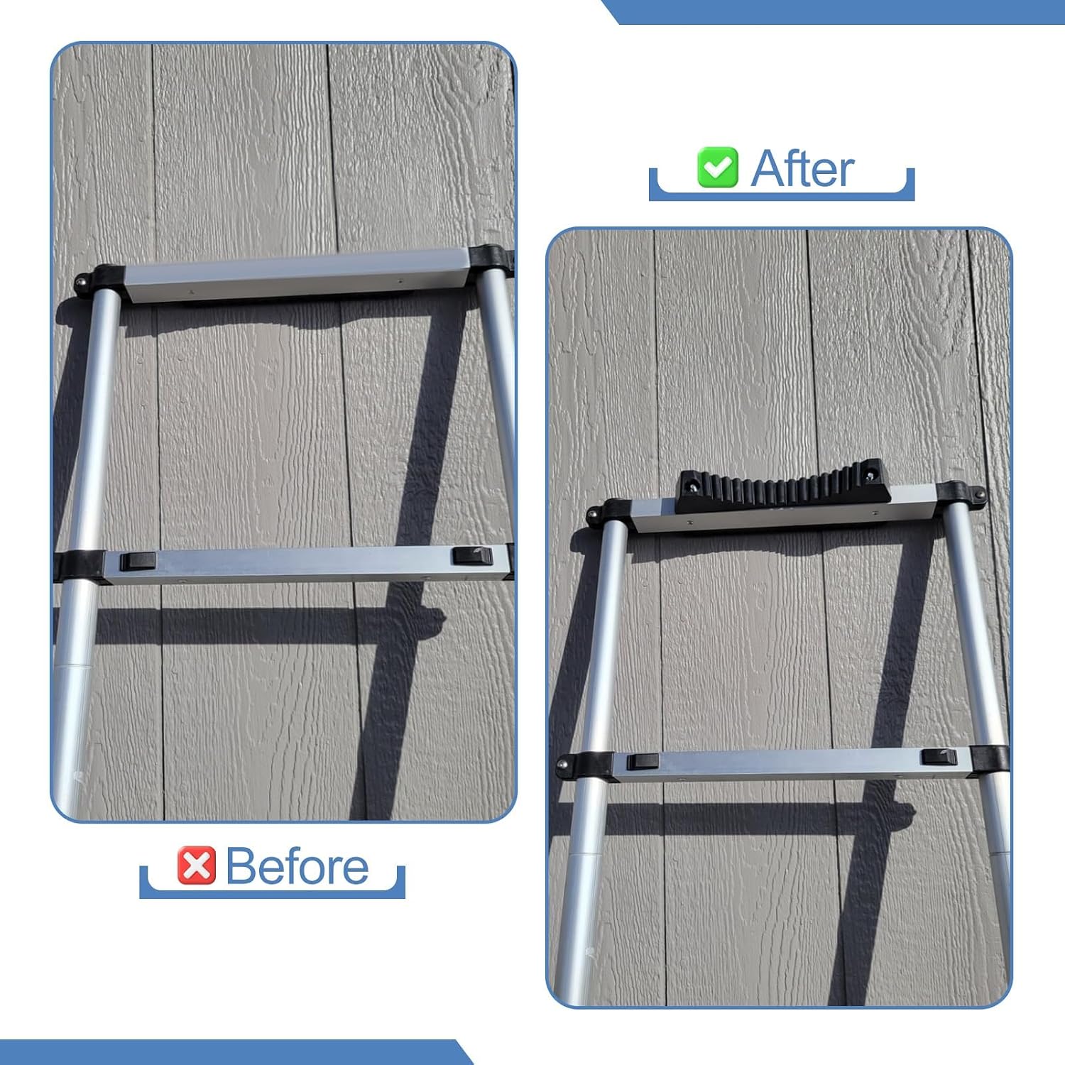 Anti-Slip Ladder Stabilizer, Rubber Steep Ladder Accessory Ladder Stabilizer Rubber Fall Prevention, Scratch Protection, Extension Ladder Attachment Against Wall, Telegraph Pole