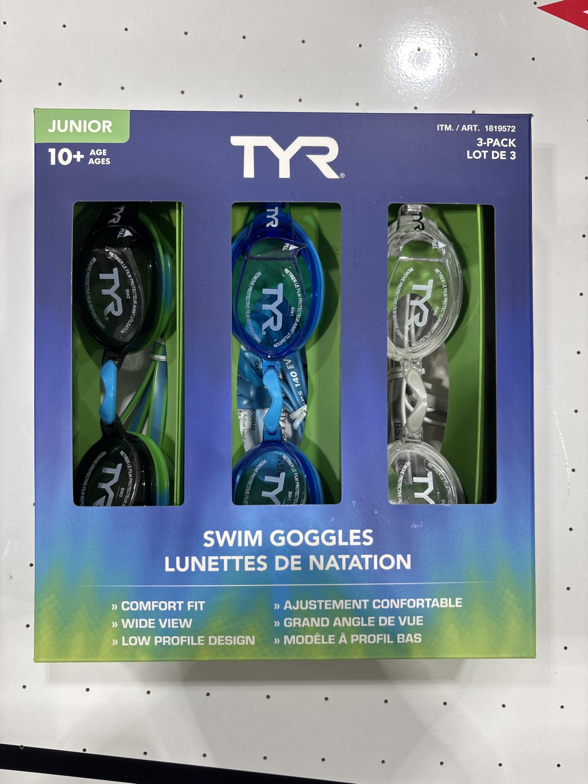 TYR LCWJGCA159ALL Cstc Jr Goggle Set Clear/Grey OS