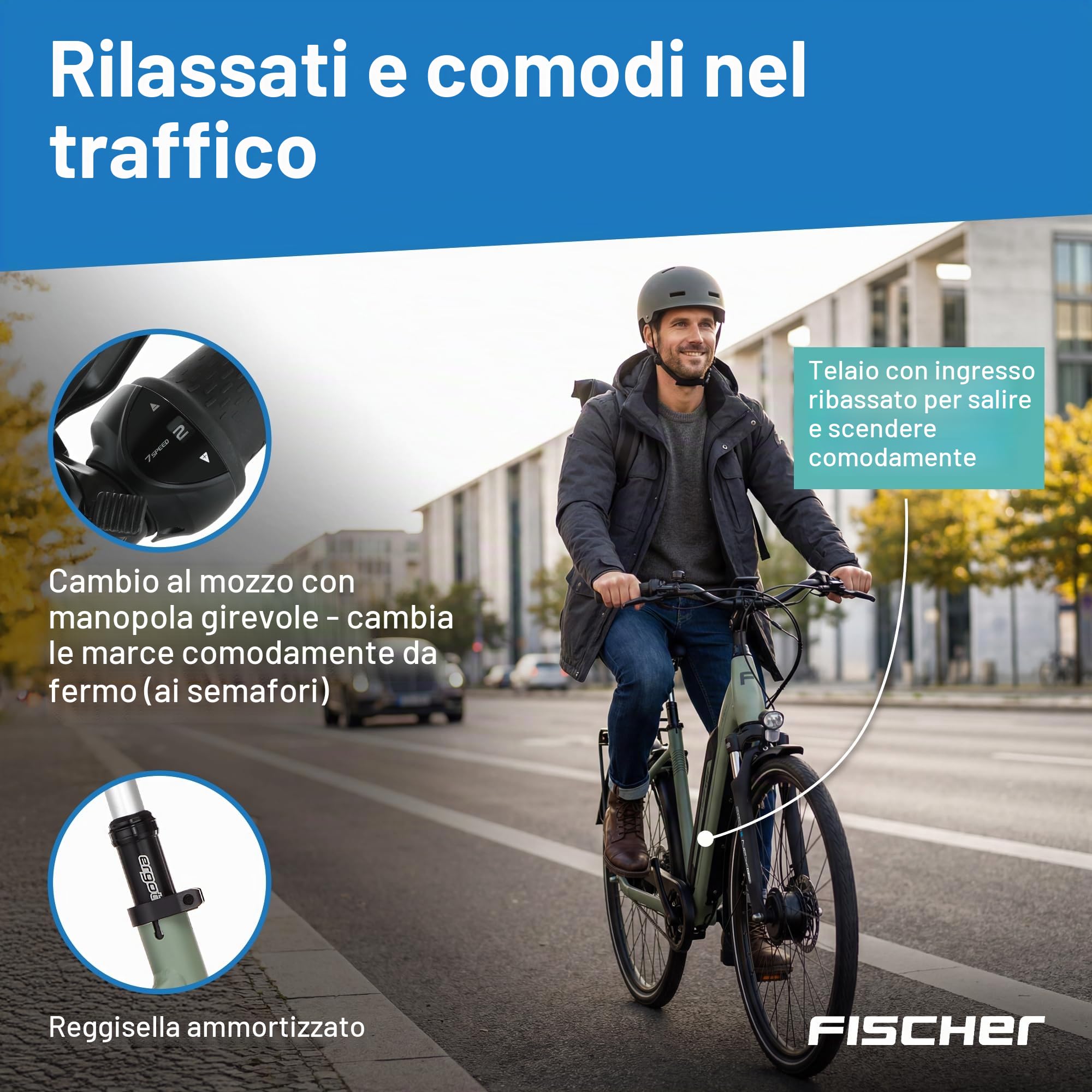 FISCHER E-Bike City CITA Elektrofahrrad für Damen und Herren