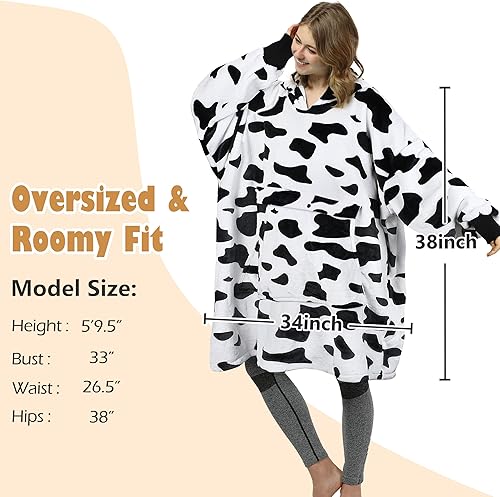 Miniatura 6 de Catalonia - Sudadera de gran tamaño con capucha, sudadera gigante con forro polar y bolsillo frontal grande, súper suave, cálida y cómoda para