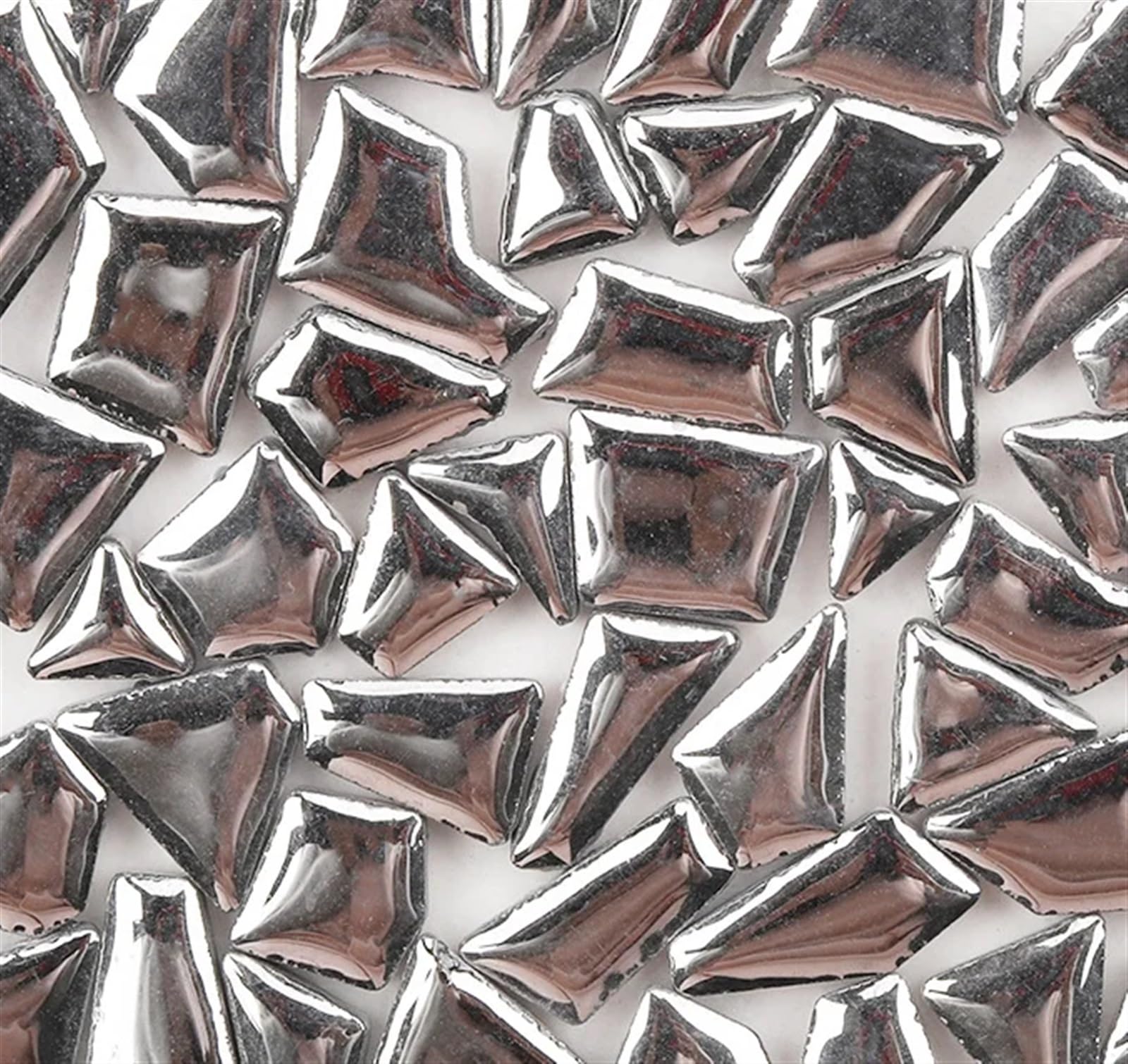 Ekalgretra Sliver Mosaic Making Supplies 100G Porcelain Mosaic Tiles Diy Craft Ceramic Making Materials(Sliver)