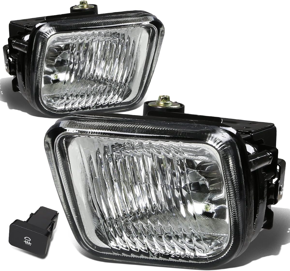 DNA MOTORING FL-HC96-CH Front Bumper Fog Light Driver & Passenger Side Enhance visibility [Compatible with 96-98 Honda Civic]