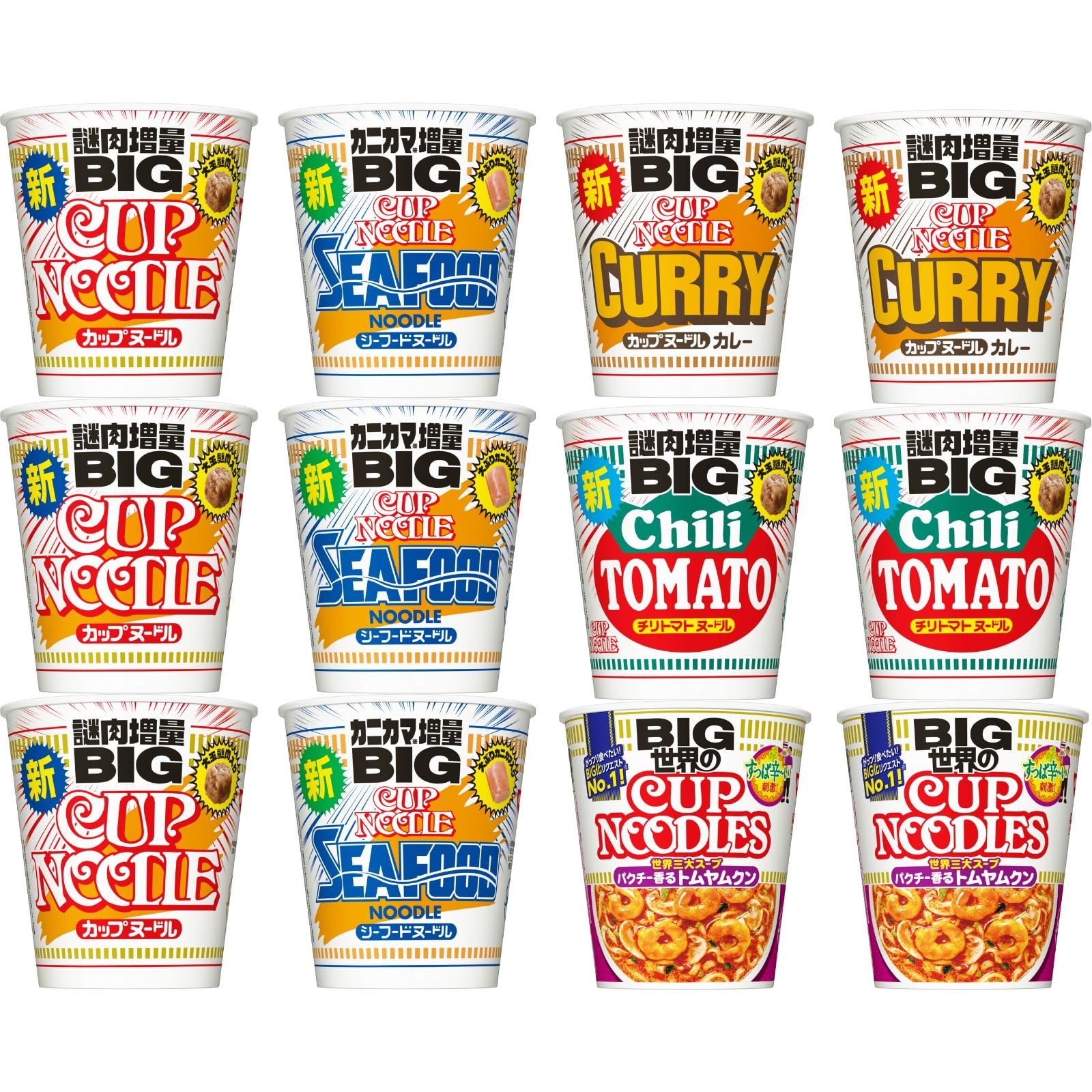 Amazon.co.jp: カップヌードル ビッグ 全5種 計12食 アソートセット