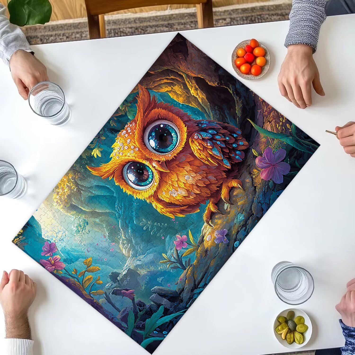 1500 Pezzi di Puzzle, Gufo1500 Pezzi di Puzzle per Adulti, Regalo di Anniversario, Regalo di Natale, Decorazione Della Casa, Prevenzione Della Degenerazione Cerebrale Negli Anziani v-563