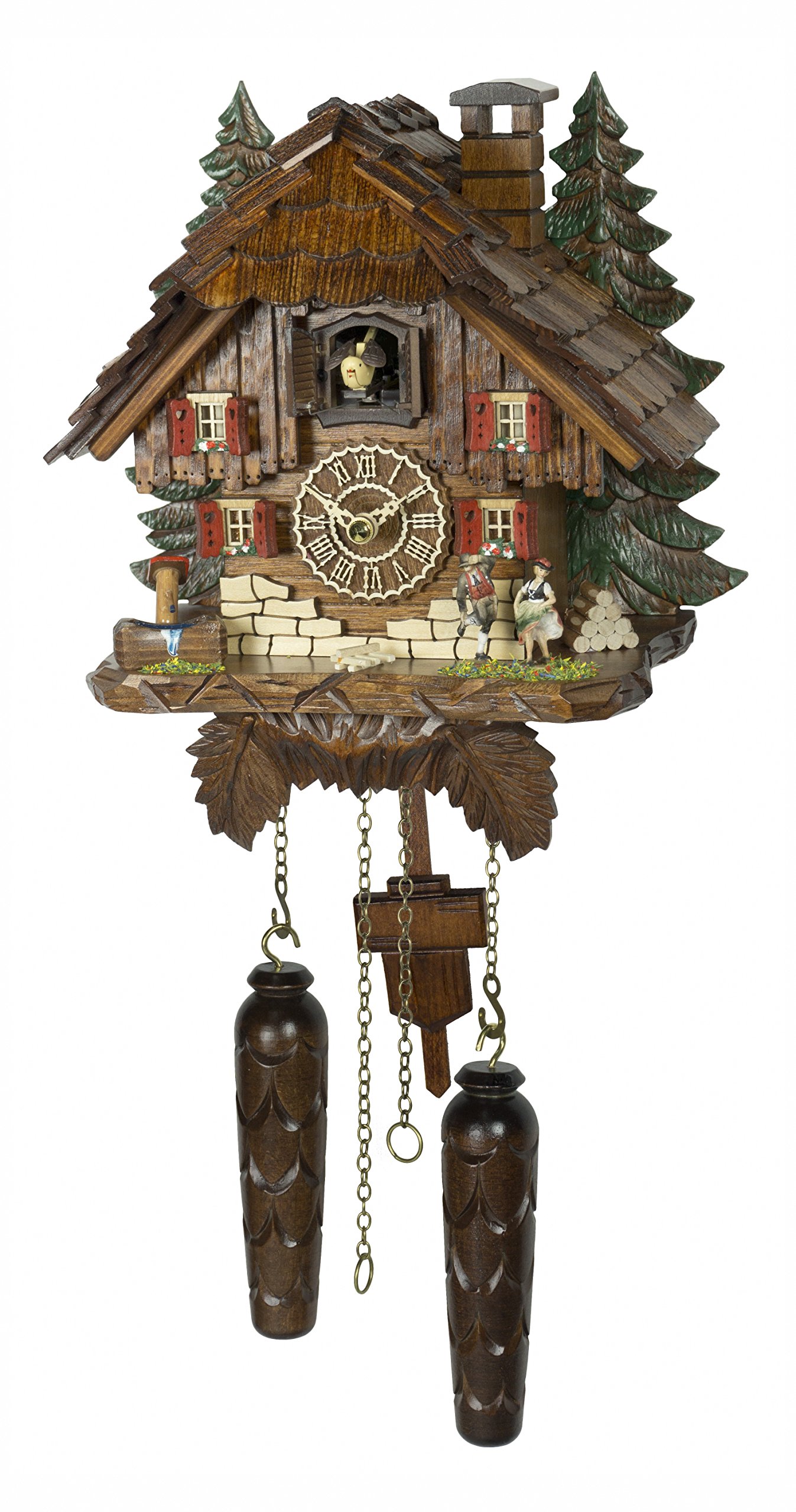 Reloj cucú de Cuarzo Casa de la Selva Negra Trenkle TU 4241 QM HZZG musical de madera