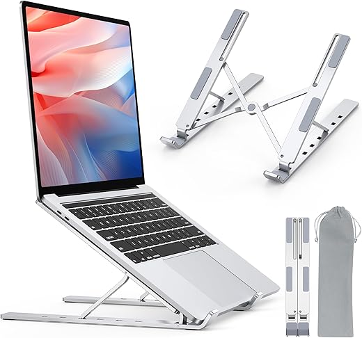 Babacom Supporto PC Portatile, Alluminio Ventilato Porta Notebook, Raffreddamento Regolabile...