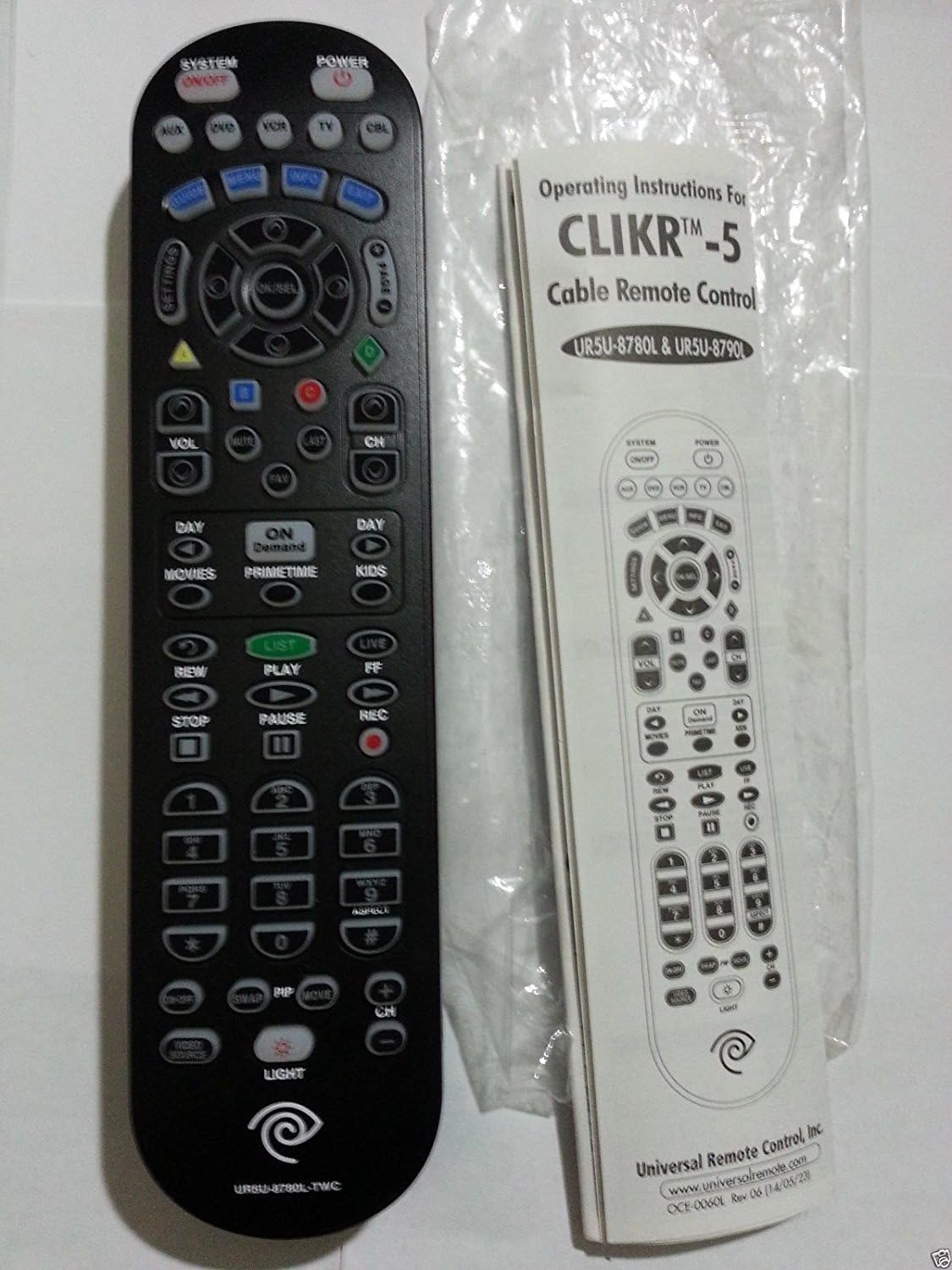 TopOne New Time Warner Cable UR5U 8780L Clikr 5 Universal