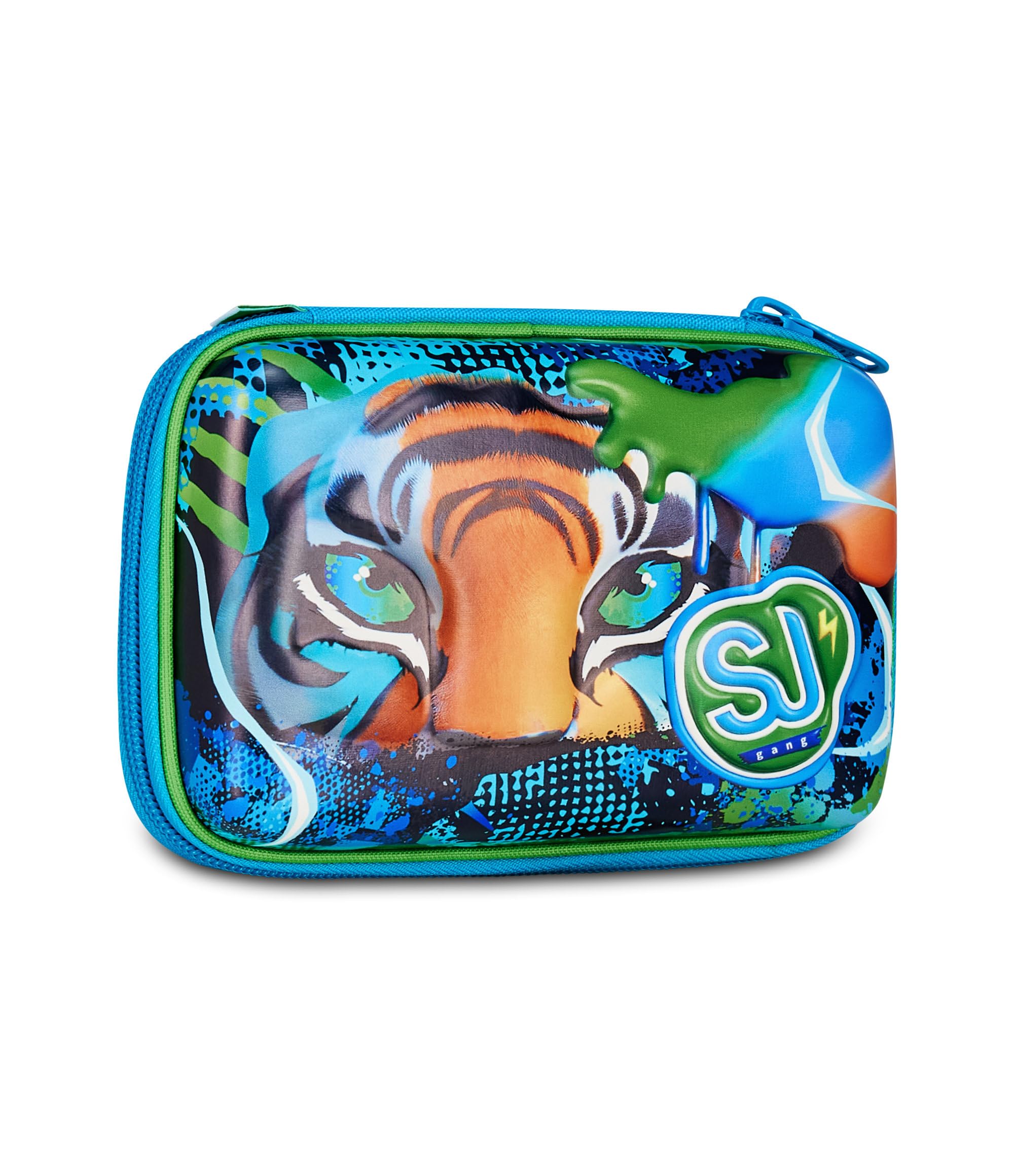 SJ GANG STYLE JAM GANG Astuccio Scuola Speed Pad + Air Tiger, Blu, Portapenne Mono Scomparto con Plance Amovibili, Completo Di Penne, Matite, Colori, Accessori Zaino, Scuola Elementare, Bambino