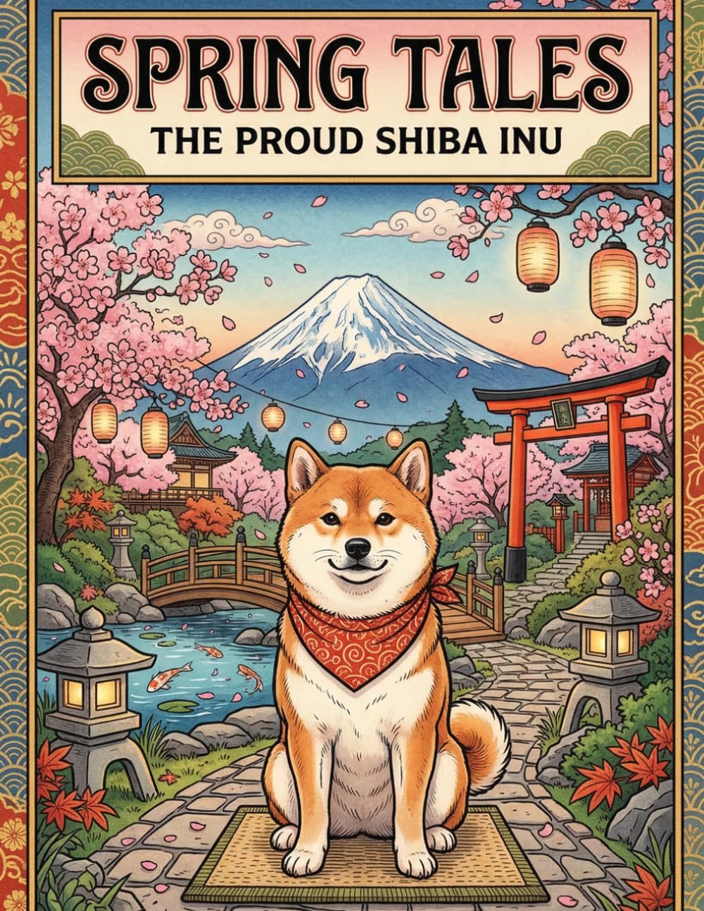 Shiba Inu Adventures in Japan: A Relaxing Coloring Journey Through Japanese Culture