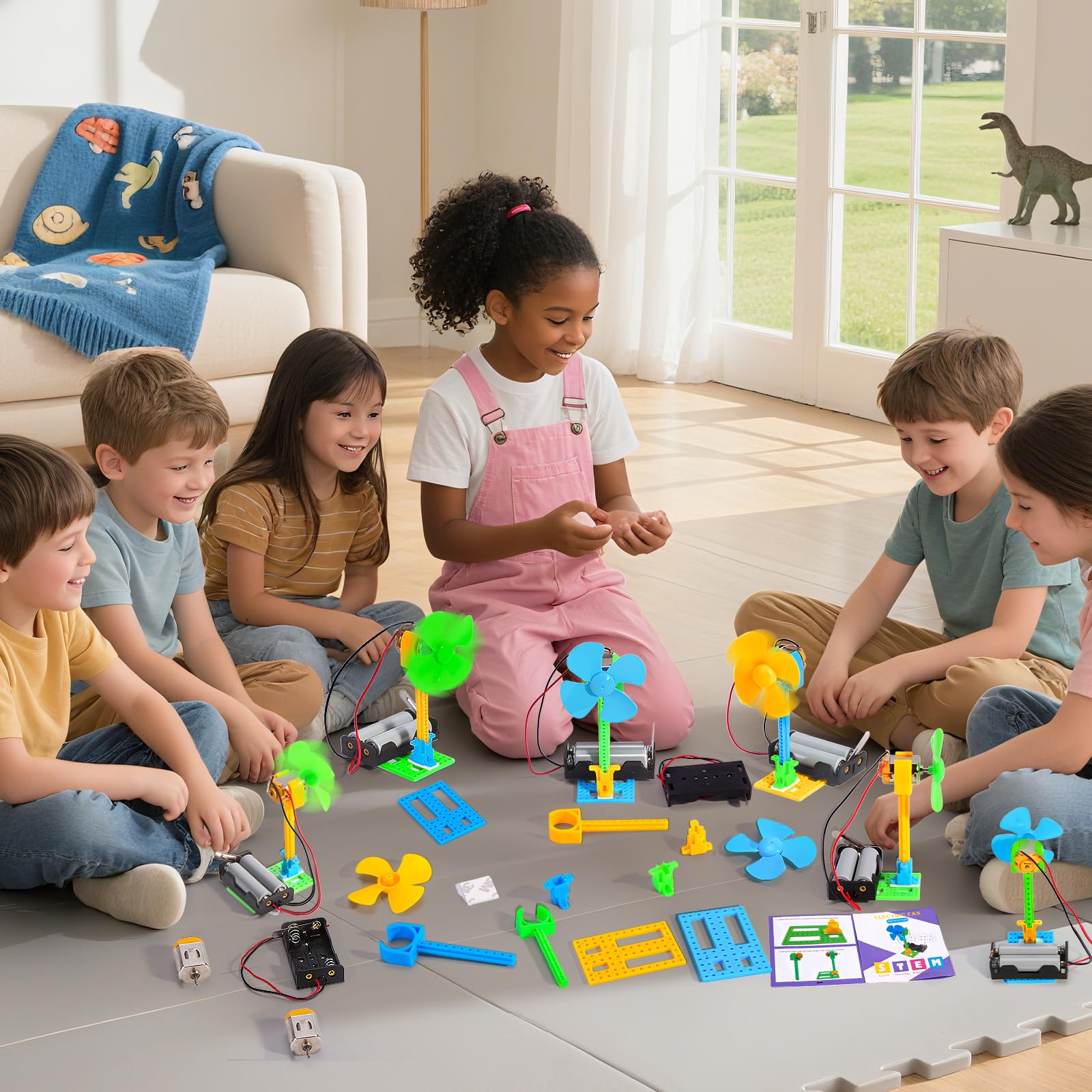 Kits STEM a granel – Juego de 8 ventiladores eléctricos, kits de ciencia para niñas y niños de 8 a 12 años, juguetes STEM para niños de 6-8 8 a 10 6 7 8 10 12 13 años, actividades de ingeniería 7