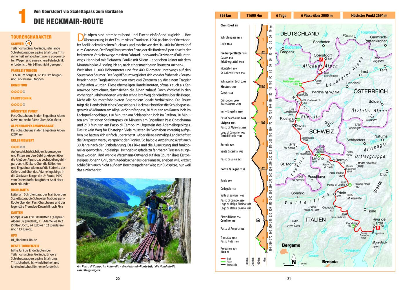Bruckmann Mountainbikeführer: Alpencross mit dem Mountainbike. 23 Touren in den Ost- und Westalpen. Mit dem Touren-Baukastensystem, Detailkarten und GPS-Tracks zum Download