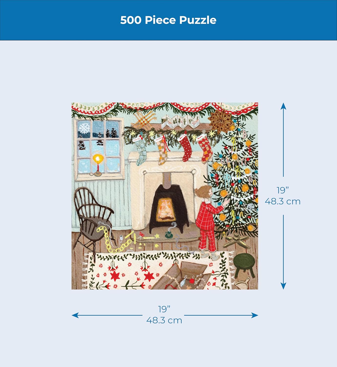 New York Puzzle Company - Loré Pemberton Merry and Bright - 500 Piece Jigsaw Puzzle for Family Game Nights by Loré Pemberton