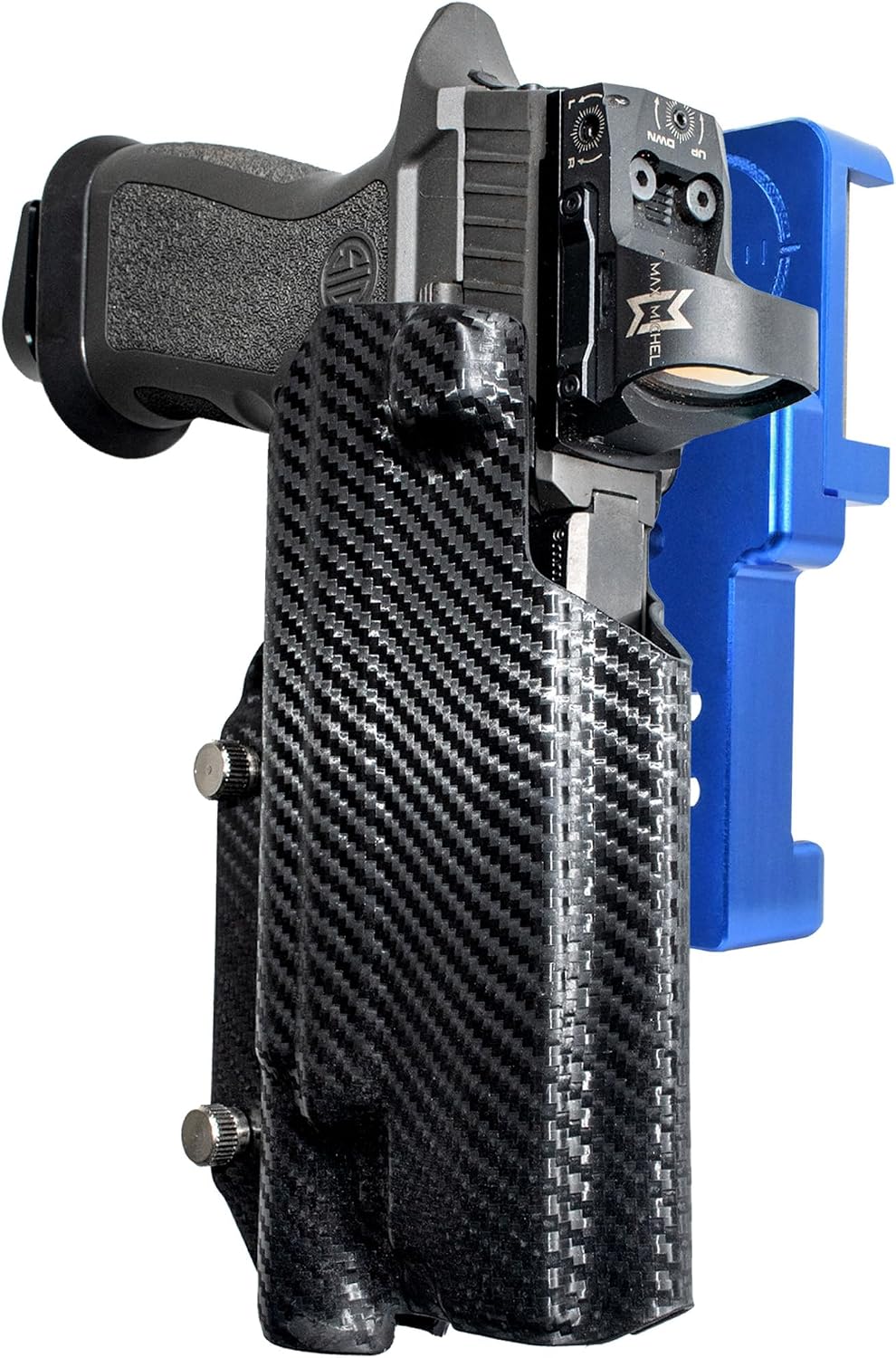 Alloy Competition Holster OWB Fits Sig P320 Full Size w/SureFire X300 Outside The Waistband Carry Gun Holster Kydex American Made OWB Aluminum Belt Attachment