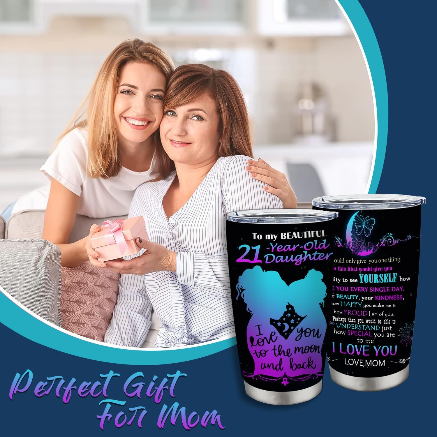 21st Birthday Gifts for Women, 21st Birthday Gifts for Her, 20OZ Tumbler Cups - Image 5