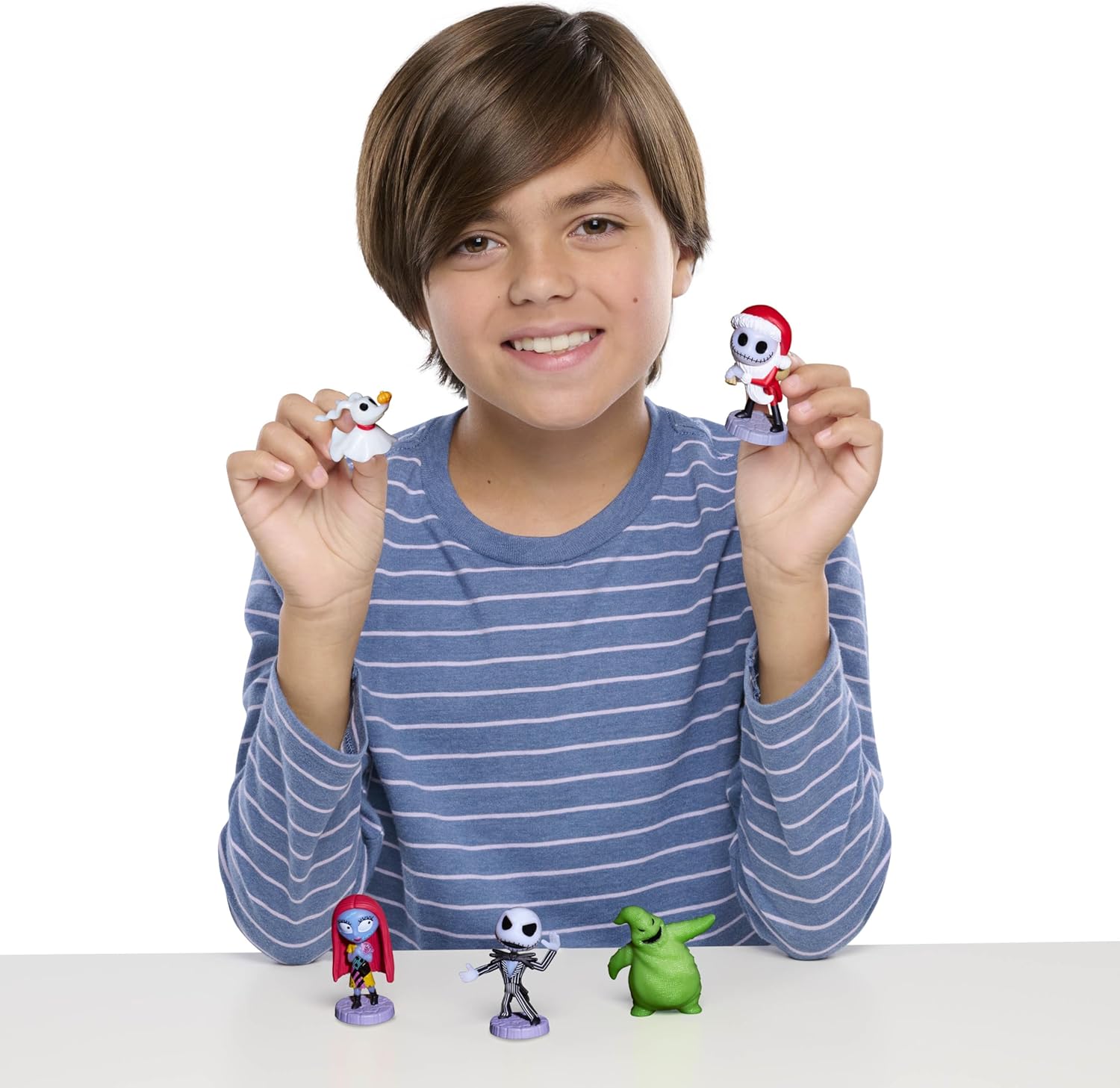 Disney Tim Burton's The Nightmare Before Christmas Collectible Figure Set, 2.5-inch Glow in the Dark Figurines, Toy for Collectors, Fans, Kids Ages 3+
