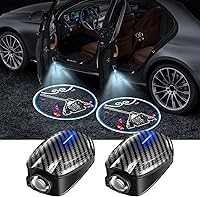 Vista 12 de 2 luces para puerta de automóvil, proyector de logotipo, esqueleto de calavera, universal, inalámbrico, para puerta de automóvil, luces LED