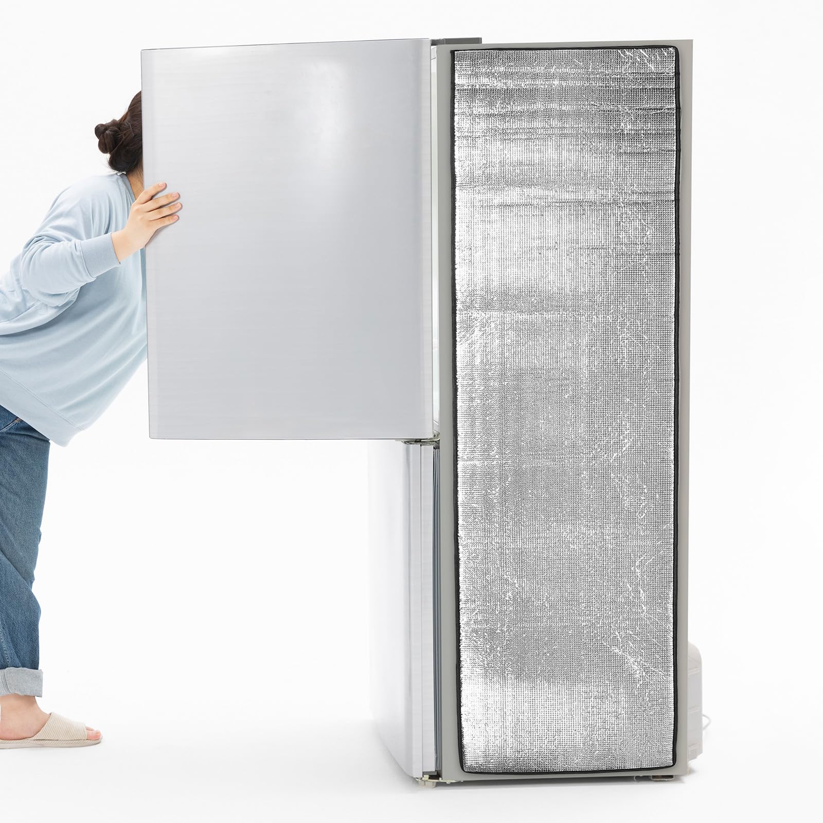 Kühlschrankabdeckung: Wärmedämmplatte – Sonnenschutzabdeckung aus Aluminiumfolie – Schutz für Kühlschränke/Gefrierschränke, Getränkeschränke, 170 x 51 cm