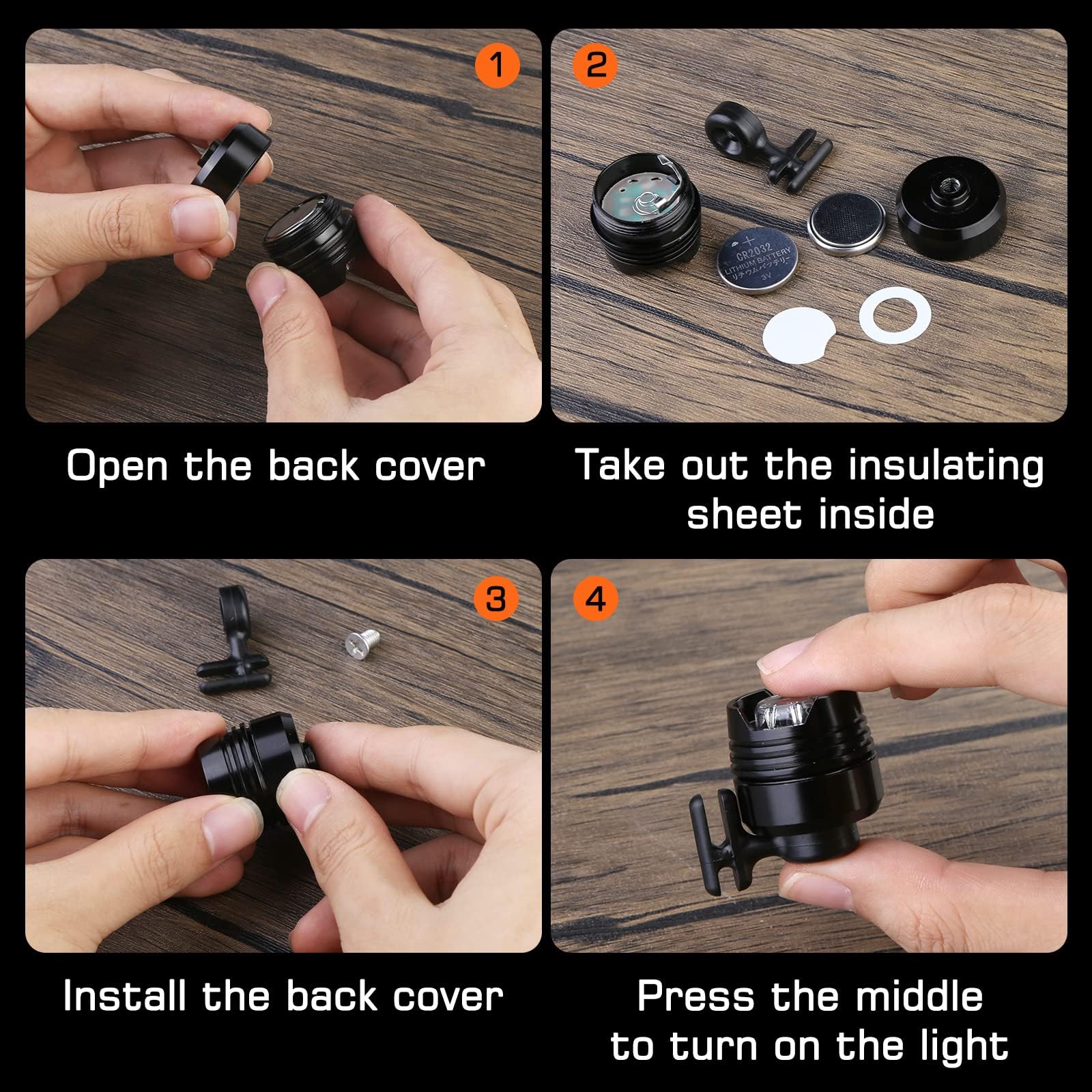 Rechargeable Headlights for Croc Charms 2pcs, Flashlight