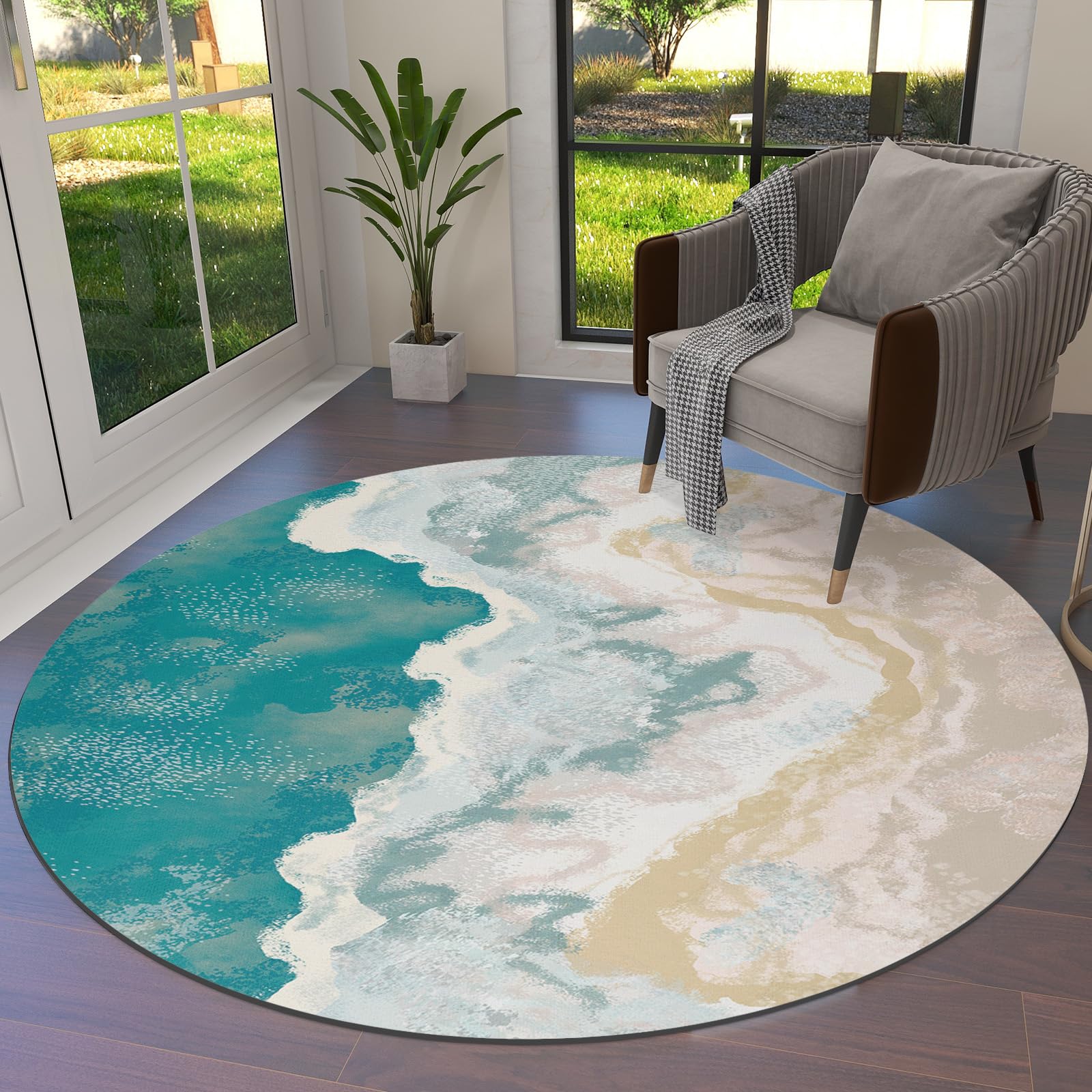 ラグ・カーペット round beach rug Large Collection Area Rugs Round Carpet Runner, Abstract