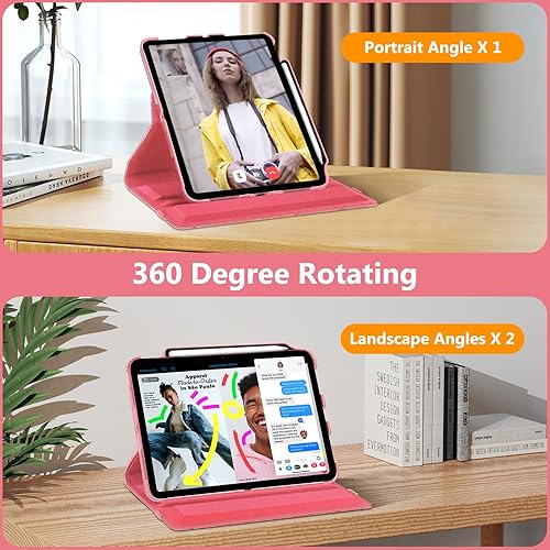 Vista 4 de Fintie Funda giratoria para iPad (A16) de 11ª generación de 11 pulgadas (2025), iPad de 10.9 pulgadas (2022) – [Soporte para lápiz integrado] Funda