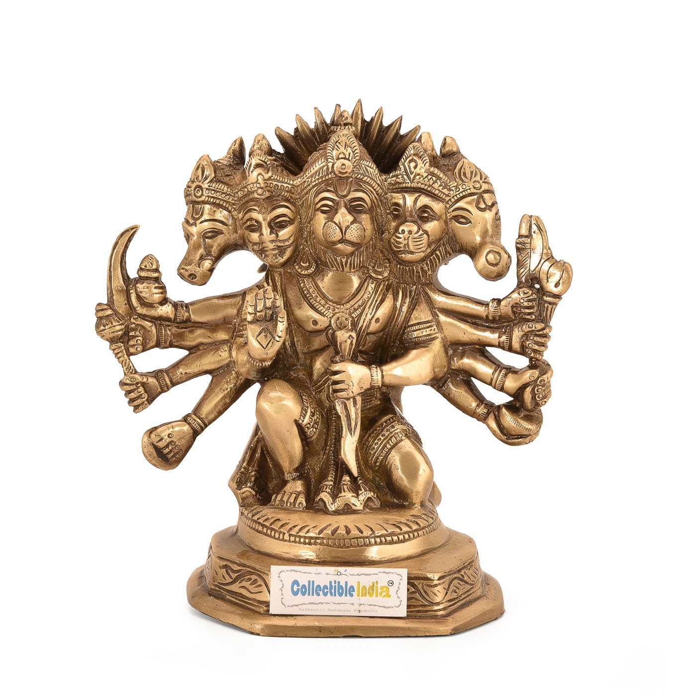 Buy Collectible India Panchmukhi Hanuman Strength God Hanuman Sitting Statue Online at Lowest