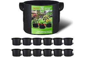 PHYEX 12-Pack 20 Gallon Grow Bags: Nonwoven Aeration Excellence