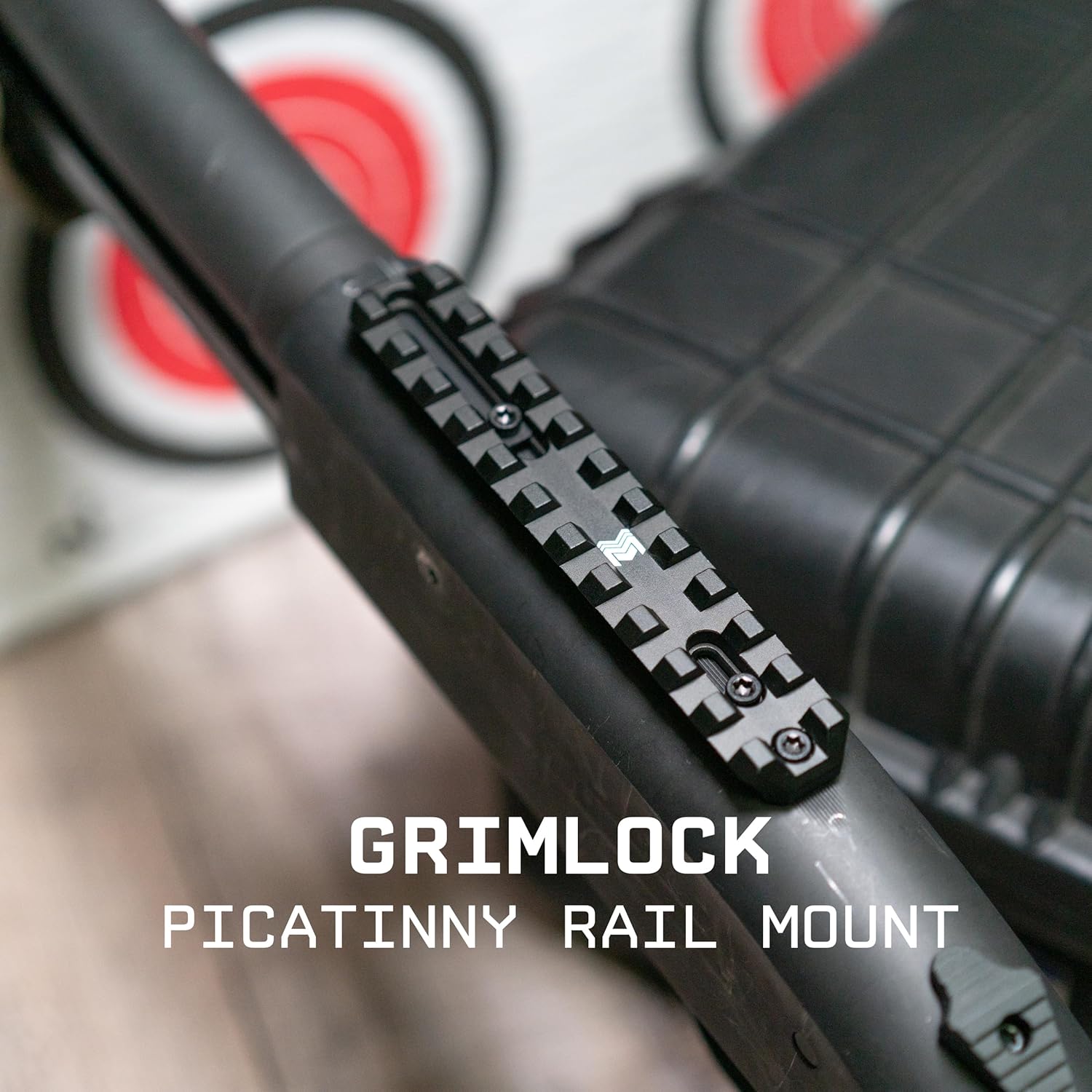 Monstrum Grimlock Shotgun Rail Mount with Universal Mounting System and Complete Screw Set | Compatible with Drilled and Tapped Mossberg/Remington/Winchester/Weaver 93 Pattern Shotgun Models