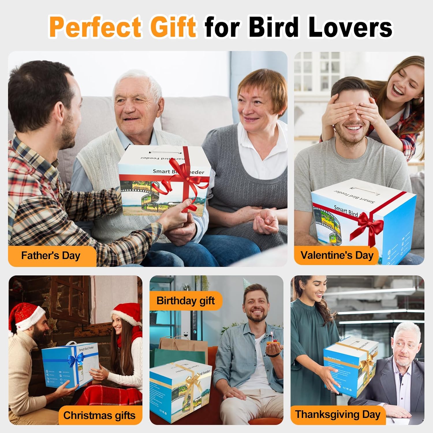 Smart Bird Feeder with Camera,Premium Bamboo Wood–2.5K UHD AI-Powered Recognition, Solar Powered & Waterproof Outdoor Wireless Design, Auto-Detects 12K Species–Ideal Gift for Bird Watching - Image 6