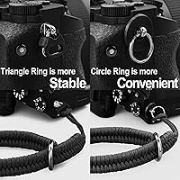 Vista 8 de Correa de muñeca para cámara DSLR sin espejo, correa de mano para cámara de liberación rápida con conector más seguro (azul)