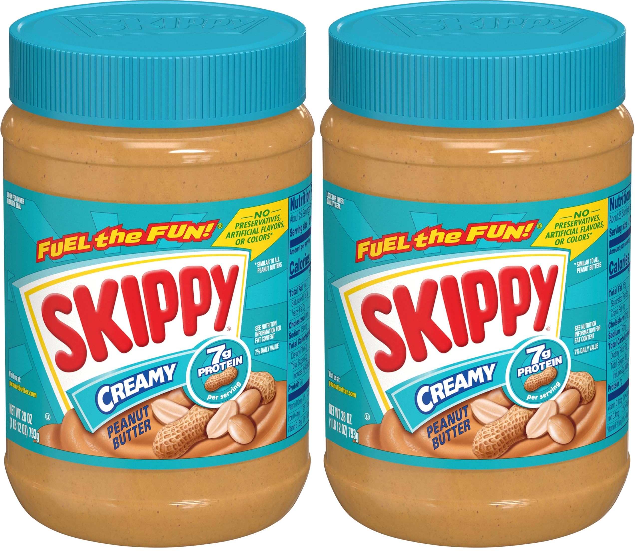 SKIPPYCreamy Peanut Butter, 28 oz (Pack of 2)