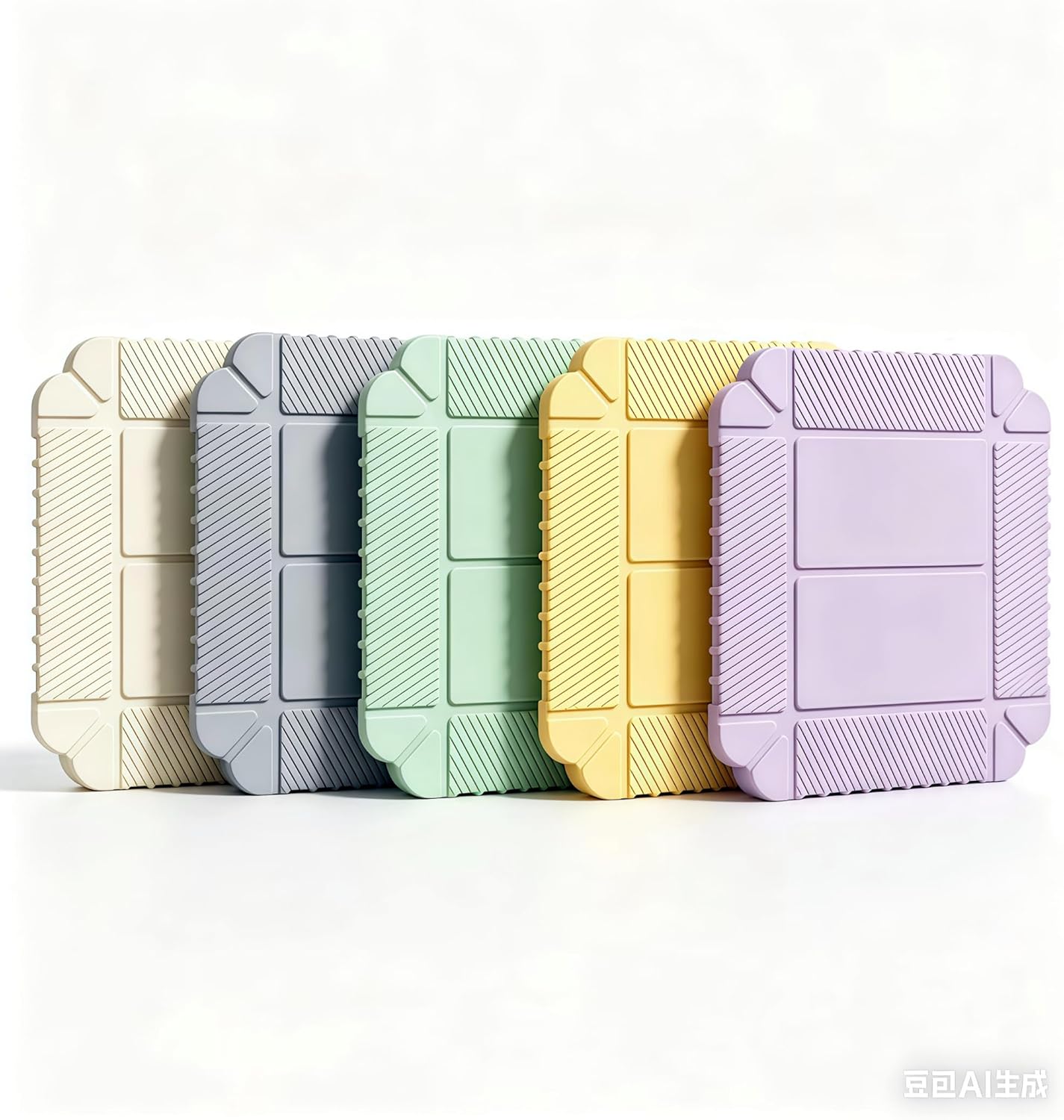 Silicone Trivet Mats, Foldable Storage Trivet Magnetic, trivets for hot Dishes, Non-Slip Table Coaster, hot Pads for Kitchen（5Pcs ）