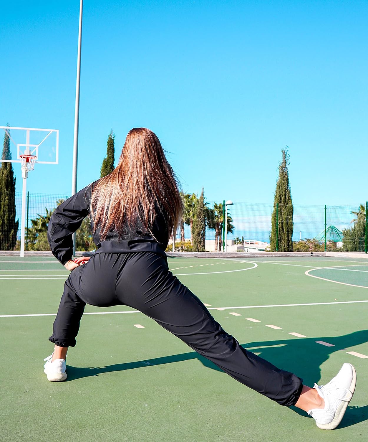 Women's Sauna Suit 2-Piece Comfort Fit Jacket and Pants for Fitness Exercise (Plus Size Available)