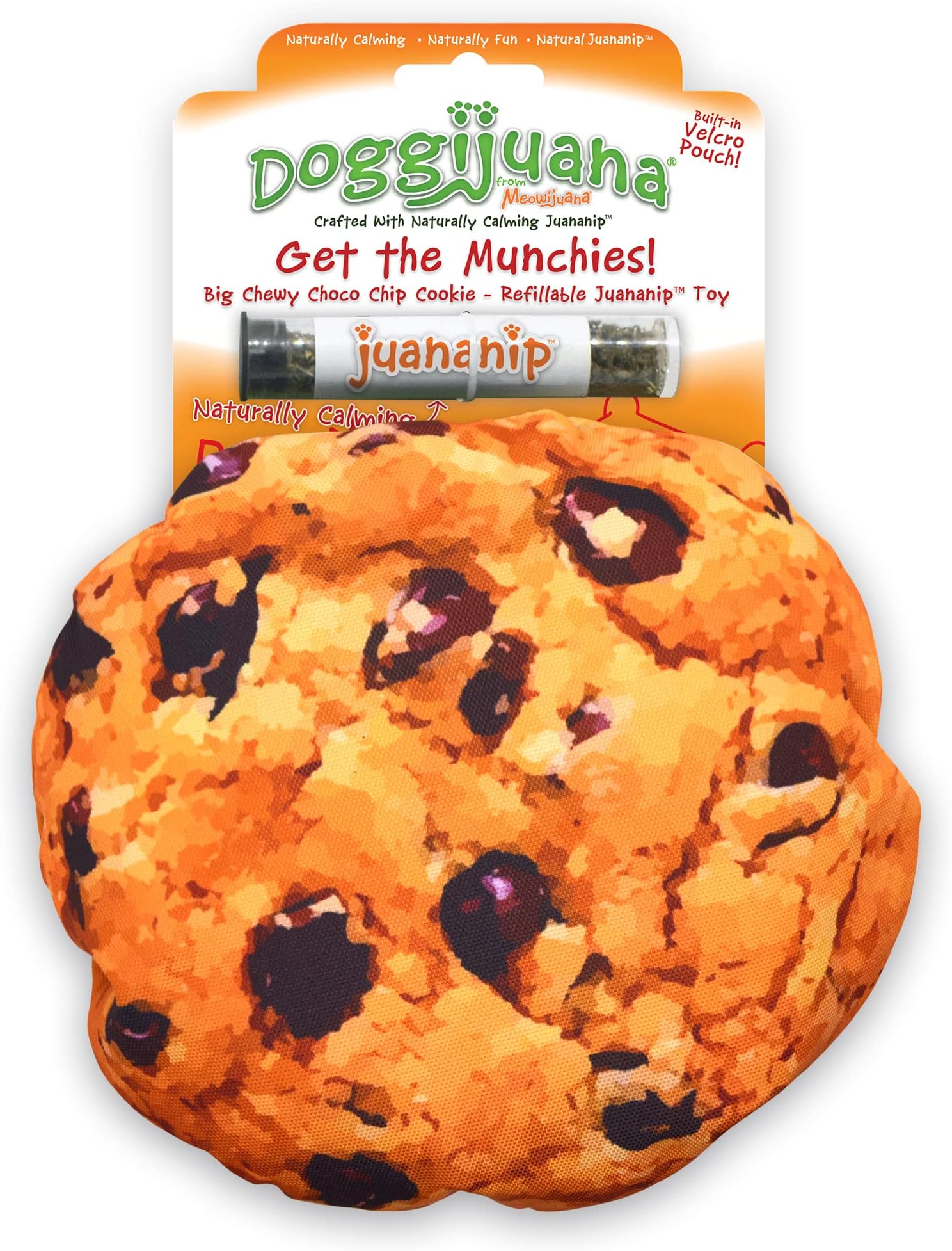 Doggijuana | Get The Munchies Cookie | Refillable Catnip Dog Toy | Promotes Play and Helps Your Dog Chill | Includes Organic Catnip