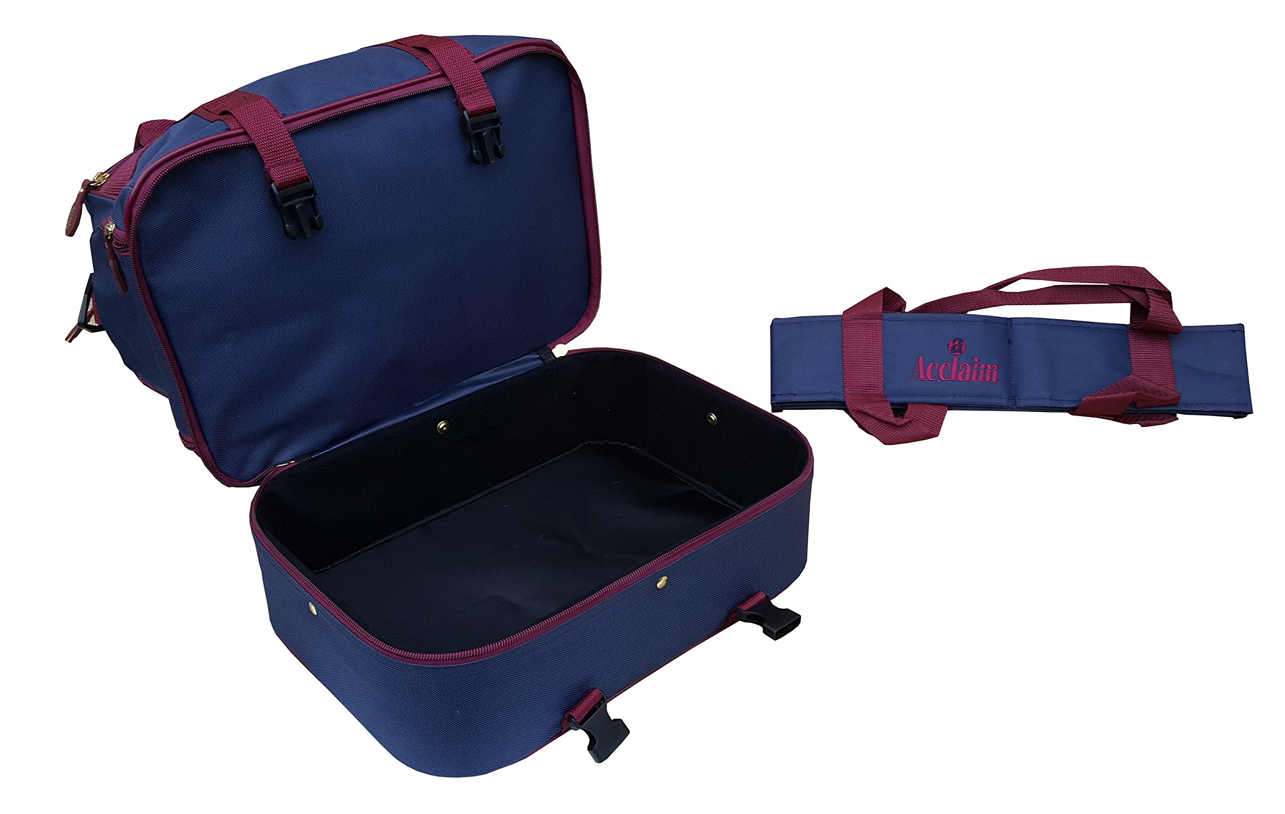 Acclaim Farne Midi - Bolsa de bolos para interior y exterior (nailon, 4 cuencos), color verde, Azul Marino/Borgoña