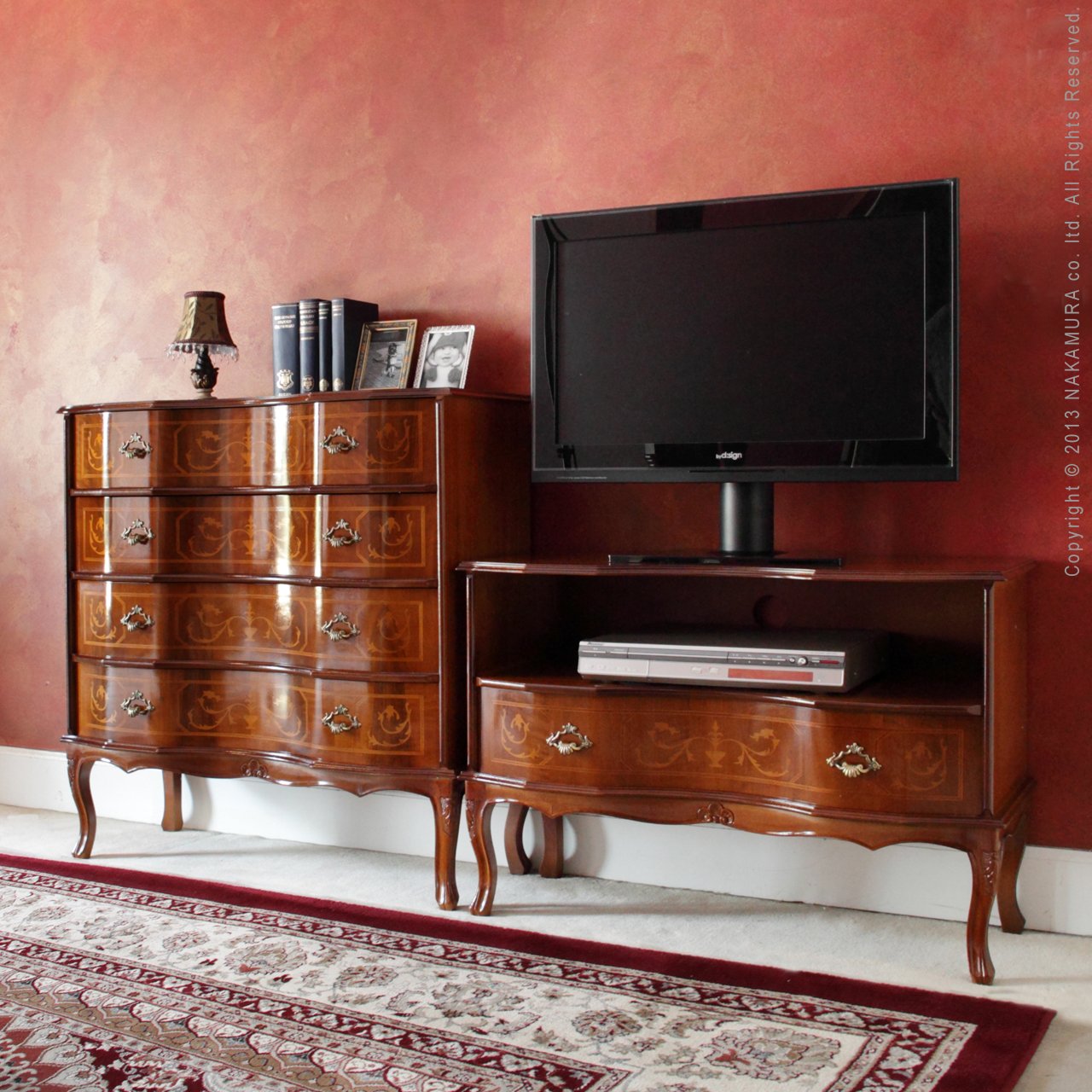 Amazon | ヴェローナクラシック 猫脚 テレビボード 幅87cm