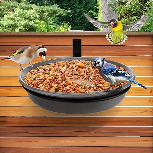 Fence Bird Feeders Tray - Tree Mounted Wild Bird Bath
