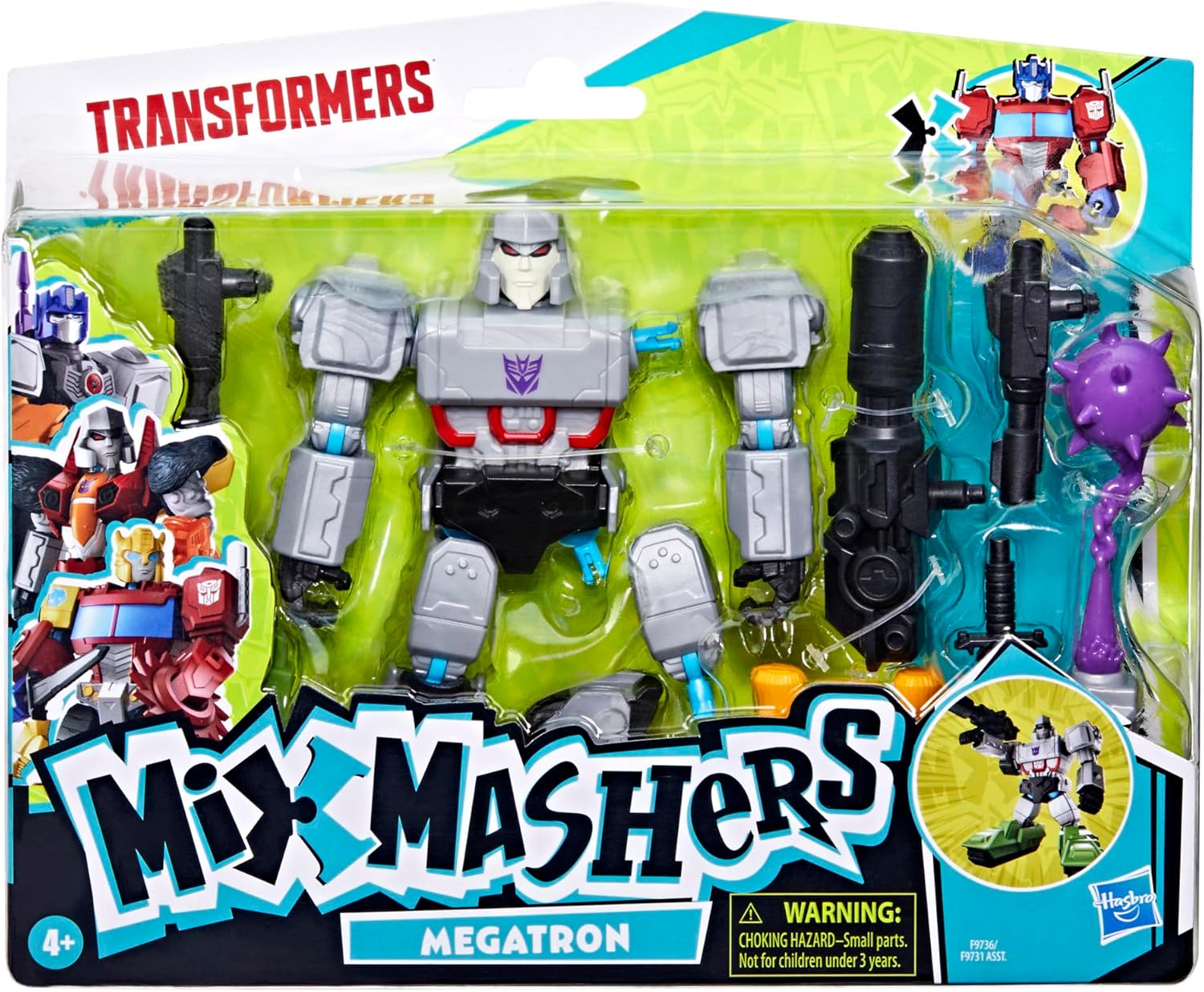 Transformers MixMashers Megatron Custom Mix-and-Match Deluxe Action Figure & Accessories, 5-Inch-Scale Robot Toys for Kids, Ages 4+